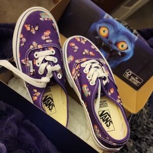 Kpop Demon Hunter Shoes Low-Top Sneakers in Purple Character Print.